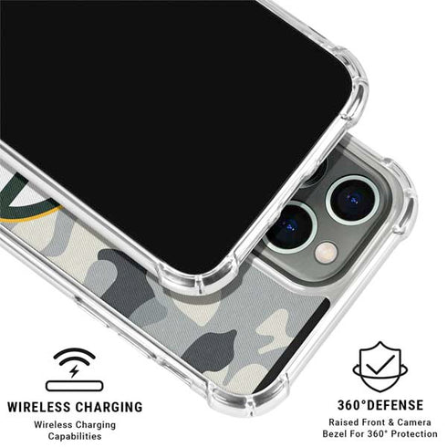 NFL Green Bay Packers Camo iPhone 16 Pro Clear Case